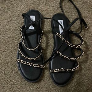 New Steve Madden gold chain sandals size 8.5